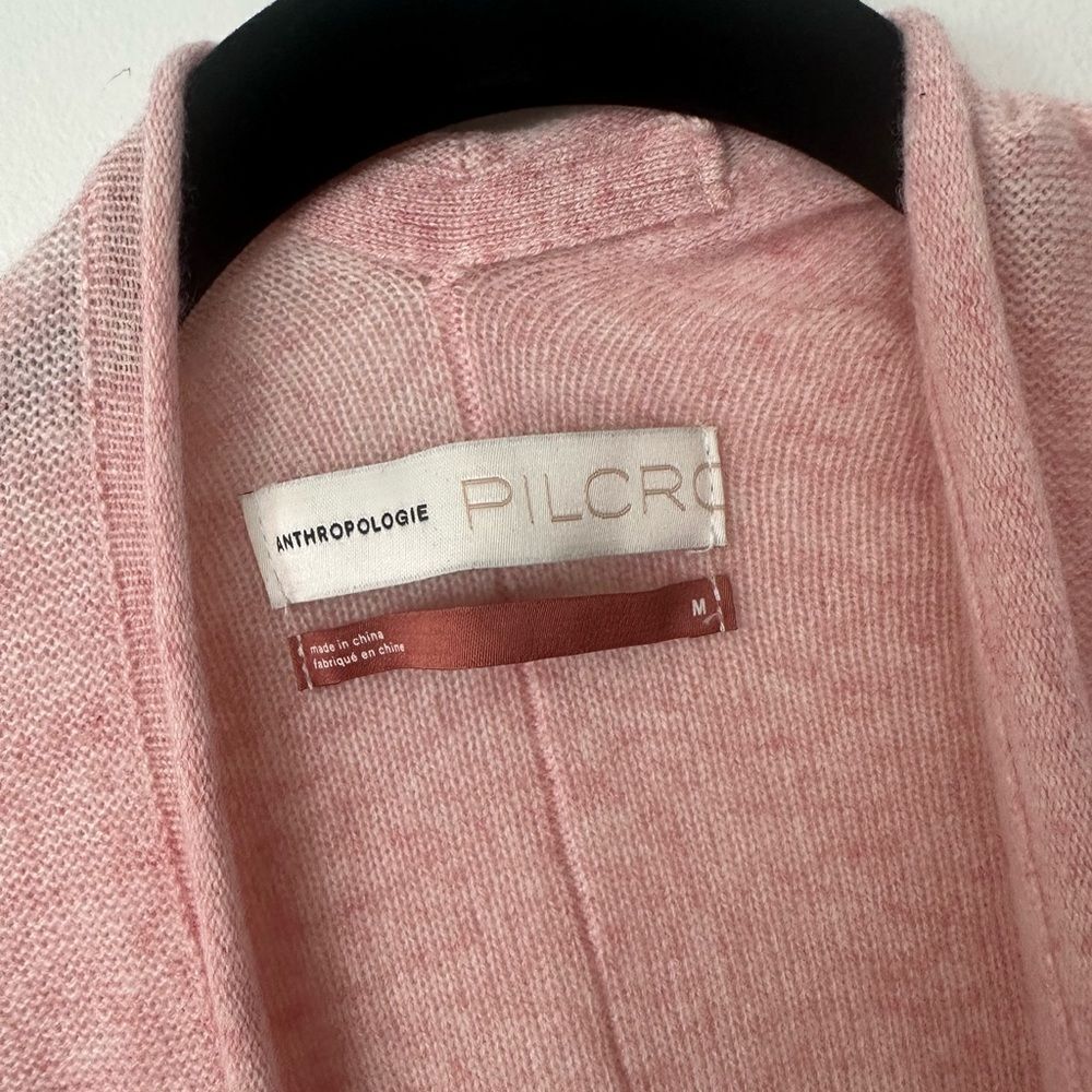 ANTHROPOLOGIE PILCRO Mafalda Cashmere Pink Sweater M - Picture 7 of 9